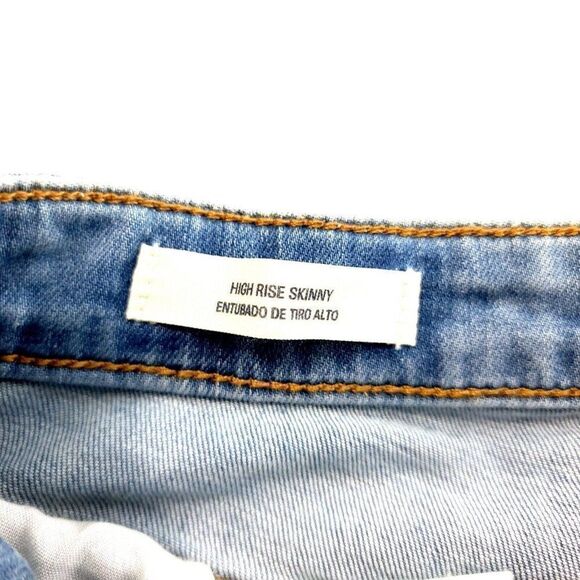 Universal Thread Goods Co. Blue Jeans 6/28R Candiani Denim High Rise Skinny Fact - Picture 6 of 13